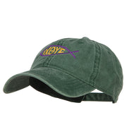 Religious Symbol of Christ Embroidered Washed Dyed Cotton Cap