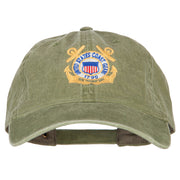 US Coast Guard Anchors Logo Embroidered Washed Cotton Cap