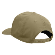 Hand Drawn Phonograph Embroidered Solid Cotton Twill Pro Style Cap - Khaki OSFM