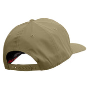 Hand Drawn Phonograph Embroidered Solid Cotton Twill Pro Style Cap - Khaki OSFM