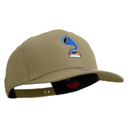 Hand Drawn Phonograph Embroidered Solid Cotton Twill Pro Style Cap - Khaki OSFM