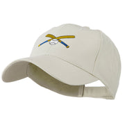 Small Crossed Bats and Ball Embroidered Cap