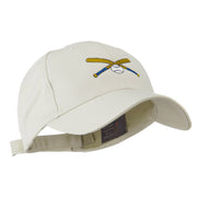 Small Crossed Bats and Ball Embroidered Cap