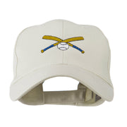 Small Crossed Bats and Ball Embroidered Cap