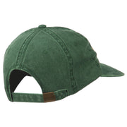 Christmas Holly Leaves Embroidered Washed Cap