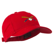 Small Crossed Bats and Ball Embroidered Cap