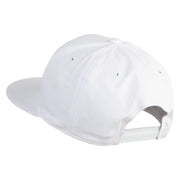 Old English Black K Patched 6 Panels Round Bill Cap - White OSFM
