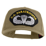 U.S. Paratrooper Patched Solid Cotton Twill Mesh Prostyle Cap - Khaki OSFM