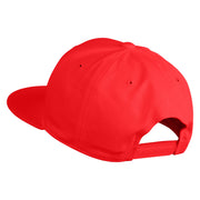 Old English Black K Patched 6 Panels Round Bill Cap - Red OSFM