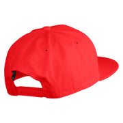 Old English Black K Patched 6 Panels Round Bill Cap - Red OSFM