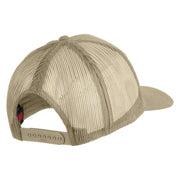 USS Texas 1912 1948 BB 35 Patched Solid Cotton Twill 5 panel Mesh Back Cap - Khaki OSFM