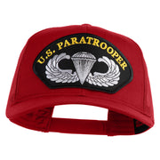 U.S. Paratrooper Patched Solid Cotton Twill Mesh Prostyle Cap - Red OSFM