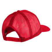 USS Texas 1912 1948 BB 35 Patched Solid Cotton Twill 5 panel Mesh Back Cap - Red OSFM