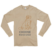 Choose Rescued Ring Spun Cotton Premium Long Sleeve Graphic Shirt