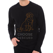 Choose Rescued Ring Spun Cotton Premium Long Sleeve Graphic Shirt