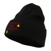 Celebrate the Season with Ornaments Embroidered Beanie