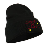 Celebrate the Season with Ornaments Embroidered Beanie