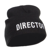 Director Embroidered Short Beanie