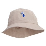 Thermometer Embroidered Pigment Dyed Bucket Hat - Khaki OSFM