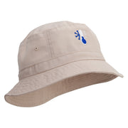 Thermometer Embroidered Pigment Dyed Bucket Hat - Khaki OSFM