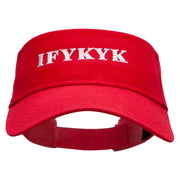 IFYKYK Embroidered Cotton Twill Sun Visor