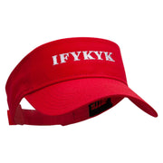 IFYKYK Embroidered Cotton Twill Sun Visor