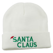 Christmas Santa Claus Embroidered Long Beanie