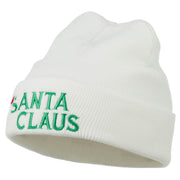 Christmas Santa Claus Embroidered Long Beanie