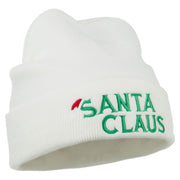 Christmas Santa Claus Embroidered Long Beanie