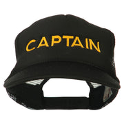 Captain Embroidered Foam Front Mesh Back Cap