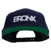 Bronx New York USA Embroidered Wool Blend Prostyle Snapback - Navy OSFM