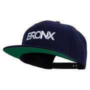 Bronx New York USA Embroidered Wool Blend Prostyle Snapback - Navy OSFM