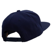 Bronx New York USA Embroidered Wool Blend Prostyle Snapback - Navy OSFM