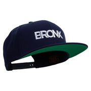 Bronx New York USA Embroidered Wool Blend Prostyle Snapback - Navy OSFM