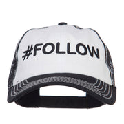 Follow Embroidered Cotton Mesh Cap