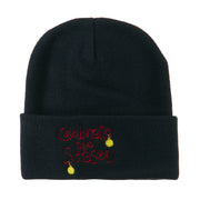 Celebrate the Season with Ornaments Embroidered Beanie