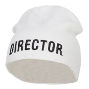 Director Embroidered Short Beanie