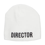 Director Embroidered Short Beanie