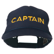 Captain Embroidered Foam Front Mesh Back Cap