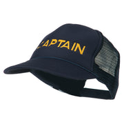 Captain Embroidered Foam Front Mesh Back Cap