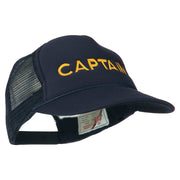 Captain Embroidered Foam Front Mesh Back Cap