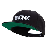 Bronx New York USA Embroidered Wool Blend Prostyle Snapback - Black OSFM