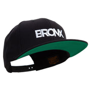 Bronx New York USA Embroidered Wool Blend Prostyle Snapback - Black OSFM