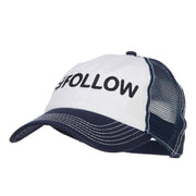 Follow Embroidered Cotton Mesh Cap