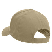 Save Nature Text Embroidered Solid Cotton Twill Low Profile Cap - Khaki OSFM