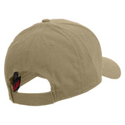 Save Nature Text Embroidered Solid Cotton Twill Low Profile Cap - Khaki OSFM