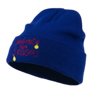 Celebrate the Season with Ornaments Embroidered Beanie