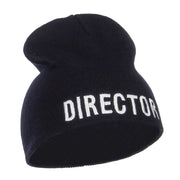 Director Embroidered Short Beanie