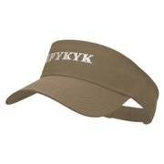 IFYKYK Embroidered Cotton Twill Sun Visor