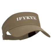 IFYKYK Embroidered Cotton Twill Sun Visor